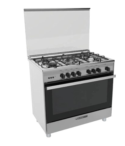 مطبخ جليم غاز 60*90، 5 شعلات، أمان تام ـ أستيل موديل جديد م/SE967GIFSMF